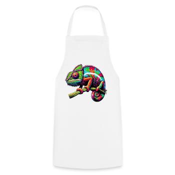 Caméléon - Tablier de cuisine - blanc - Devant - AI Model Male 185 dark (185cm)