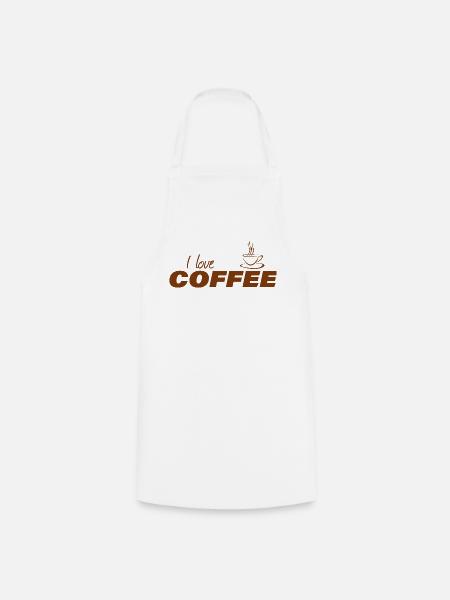 I LOVE COFFEE - Kochschürze - Weiß