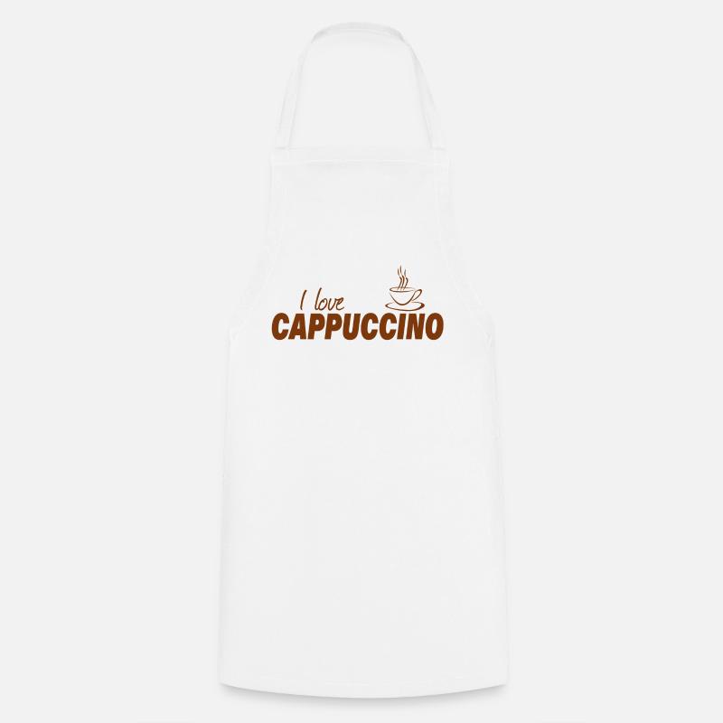 J’ADORE LE CAPPUCCINO - Tablier de cuisine - blanc
