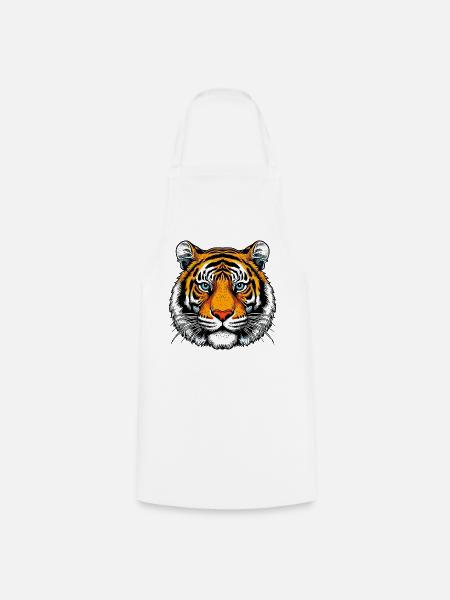 Tiger - Kochschürze - Weiß