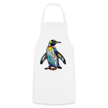 Penguin - Cooking Apron - white - Front - AI Model Male 185 dark (185cm)