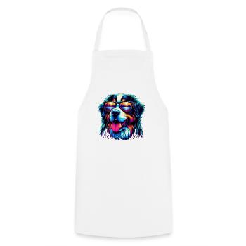Bouvier bernois - Tablier de cuisine - blanc - Devant - AI Model Male 185 dark (185cm)