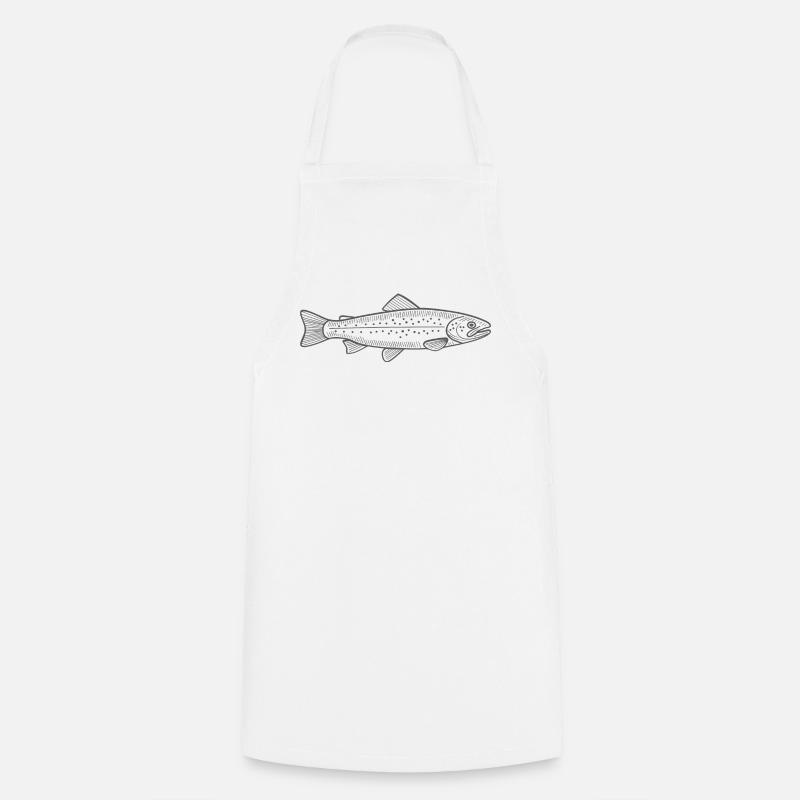 Truite - Tablier de cuisine - blanc