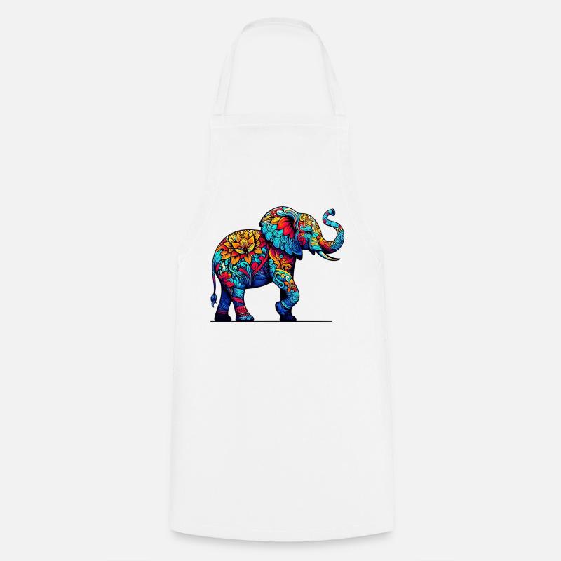 Elefant - Kochschürze - Weiß