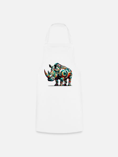 Nashorn - Kochschürze - Weiß
