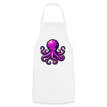 Pieuvre - Tablier de cuisine - blanc - Devant - AI Model Male 185 dark (185cm)