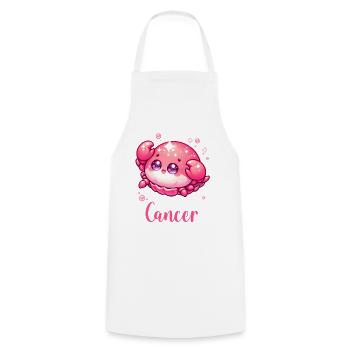 Doux Cancer Zodiaque Astrologie Cadeau - Tablier de cuisine - blanc - Devant - AI Model Male 185 dark (185cm)