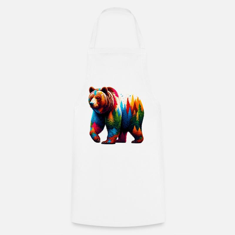 Bear - Cooking Apron - white