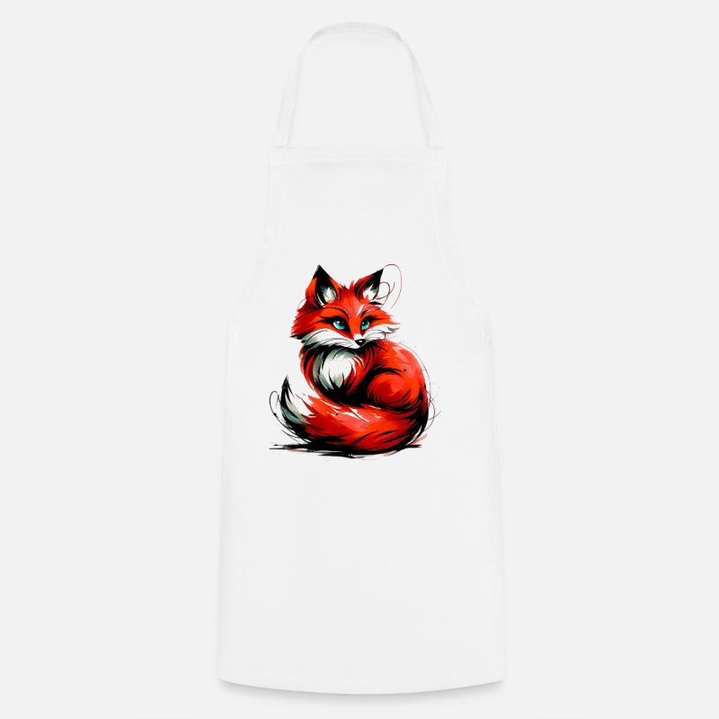 Fox - Cooking Apron - white