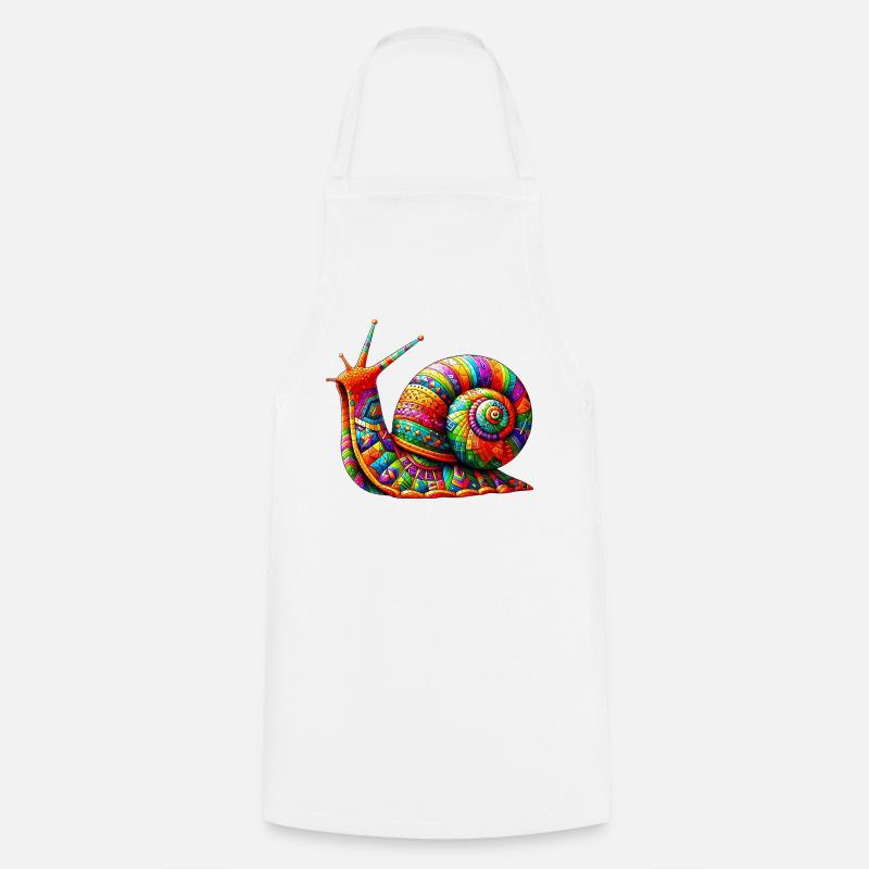 Schnecke - Kochschürze - Weiß