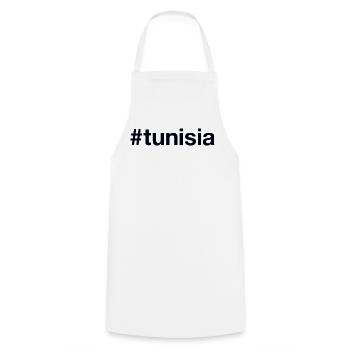 TUNISIE Hashtag Tunesien - Tablier de cuisine - blanc - Devant - AI Model Male 185 dark (185cm)