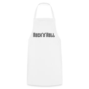 Lettrage Rock 'n' Roll (3D / POS / 1C) - Tablier de cuisine - blanc - Devant - AI Model Male 185 dark (185cm)