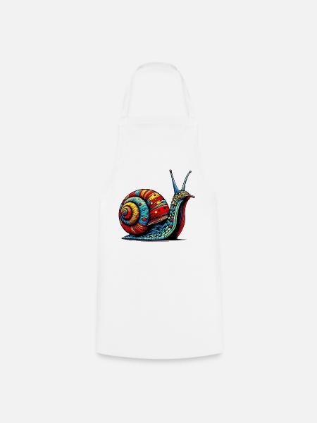Schnecke - Kochschürze - Weiß