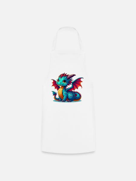 Drache - Kochschürze - Weiß