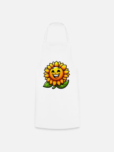 Sonnenblume - Kochschürze - Weiß