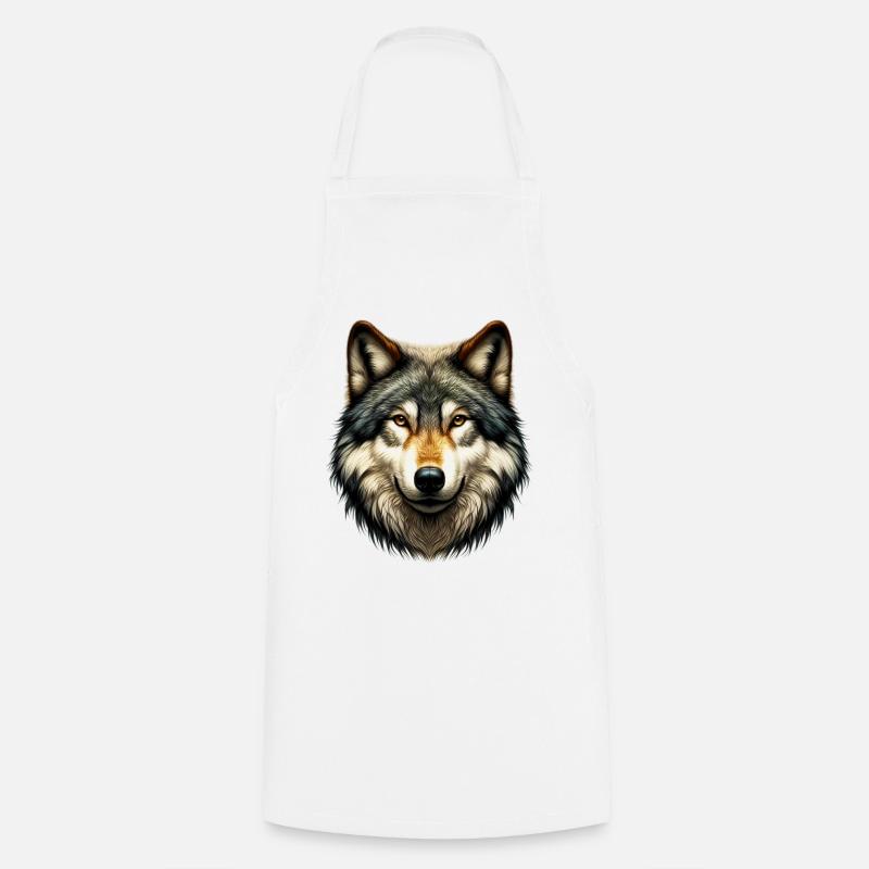 Wolf - Cooking Apron - white