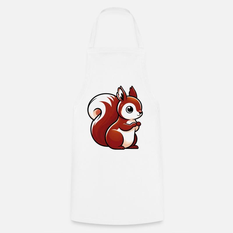 Eichhörnchen - Kochschürze - Weiß