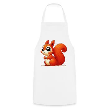 Squirrel - Cooking Apron - white - Front - AI Model Male 185 dark (185cm)