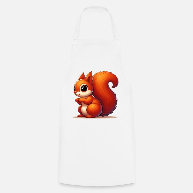 Eichhörnchen - Kochschürze - Weiß