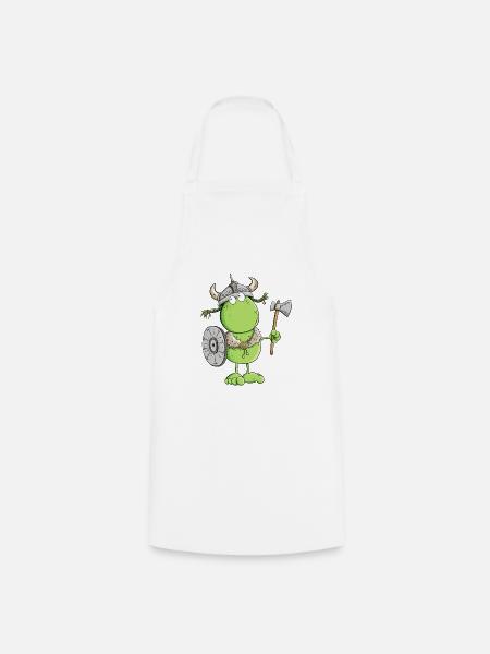 Lustiger Frosch Wikinger - Kochschürze - Weiß