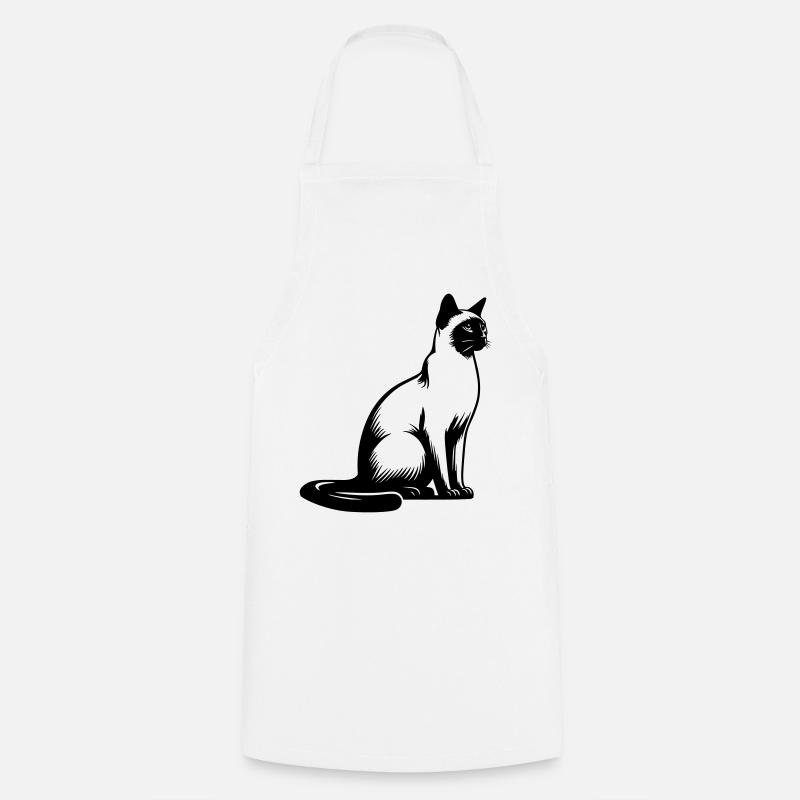 Siamkatze - Kochschürze - Weiß