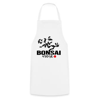 Bonsai Show Shohin Bonsai - Cooking Apron - white - Front - AI Model Male 185 dark (185cm)