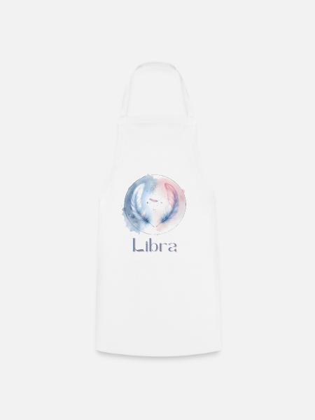 Elegantes Libra Sternzeichen Aquarell Geschenk - Kochschürze - Weiß