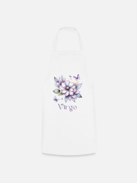 Elegantes Virgo Sternzeichen Aquarell Geschenk - Kochschürze - Weiß