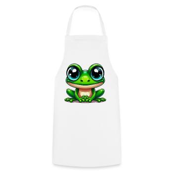Grenouille - Tablier de cuisine - blanc - Devant - AI Model Male 185 dark (185cm)