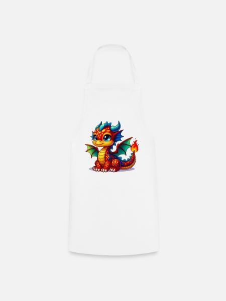 Drache - Kochschürze - Weiß