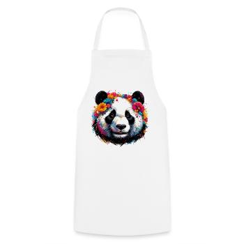 Panda - Kochschürze - Weiß - Vorne - AI Model Male 185 dark (185cm)