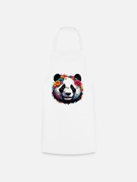 Panda - Kochschürze - Weiß