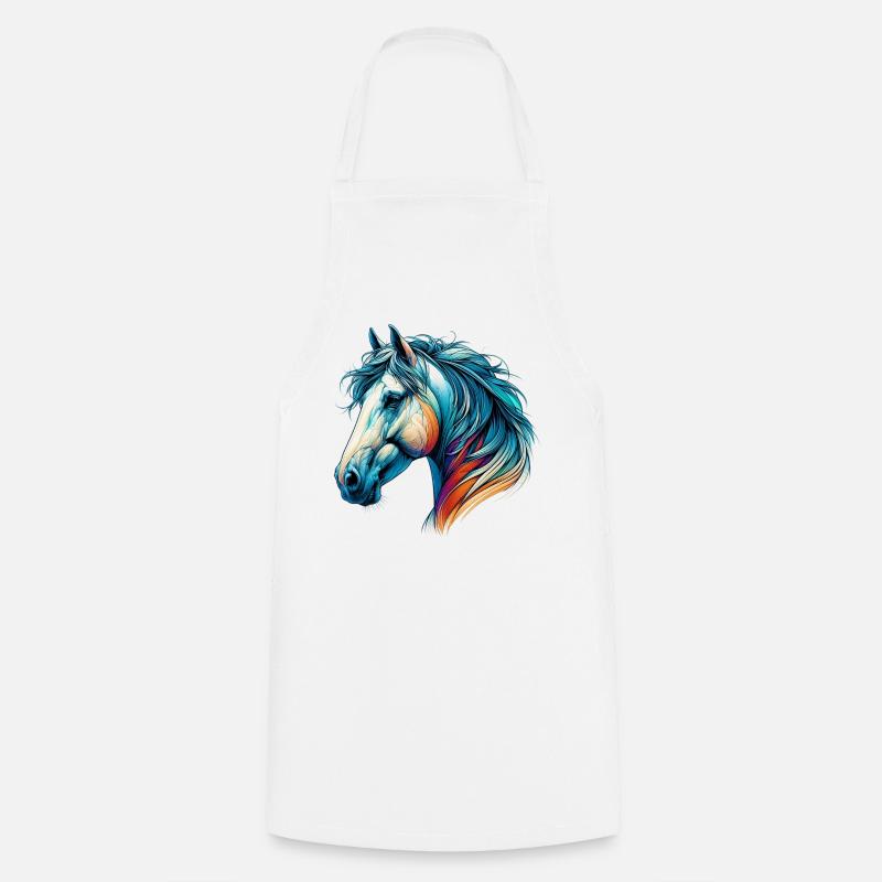 Cheval - Tablier de cuisine - blanc