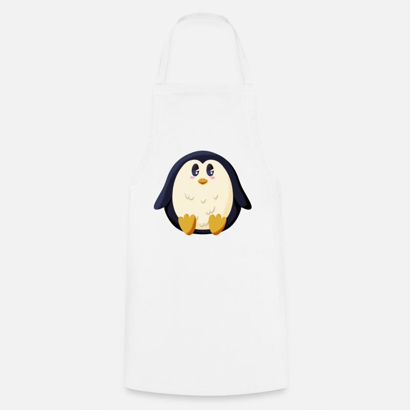 Pingouin potelé - Tablier de cuisine - blanc