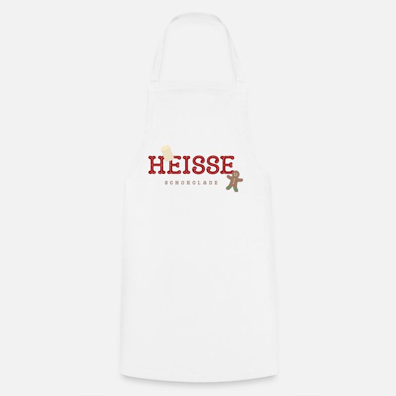 Hesse Design de Noël en chocolat - Tablier de cuisine - blanc