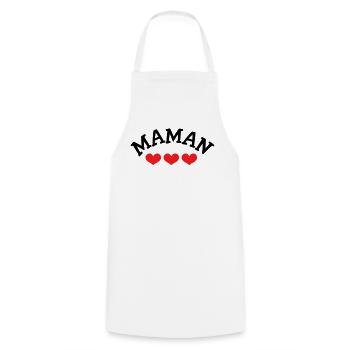 Mom / Mother's Day - Cooking Apron - white - Front - AI Model Male 185 dark (185cm)