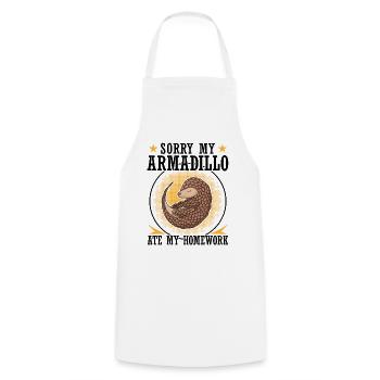 Armadillo mangé devoirs Armadillo - Tablier de cuisine - blanc - Devant - AI Model Male 185 dark (185cm)