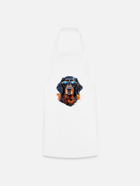Gordon Setter mit Sonnenbrille - Kochschürze - Weiß