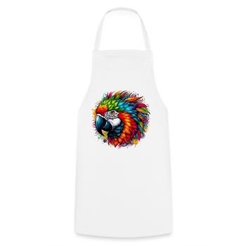 Perroquet - Tablier de cuisine - blanc - Devant - AI Model Male 185 dark (185cm)