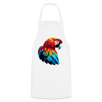 Parrot - Cooking Apron - white - Front - AI Model Male 185 dark (185cm)