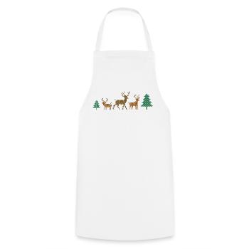Noël - Tablier de cuisine - blanc - Devant - AI Model Male 185 dark (185cm)