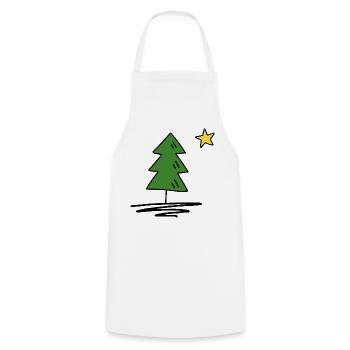 Noël - Tablier de cuisine - blanc - Devant - AI Model Male 185 dark (185cm)