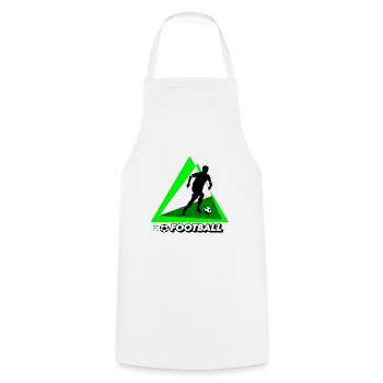 Football - Cooking Apron - white - Front - AI Model Male 185 dark (185cm)