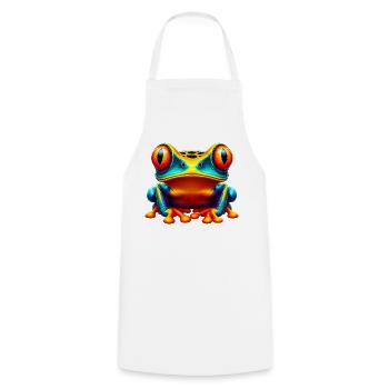 Frosch - Kochschürze - Weiß - Vorne - AI Model Male 185 dark (185cm)