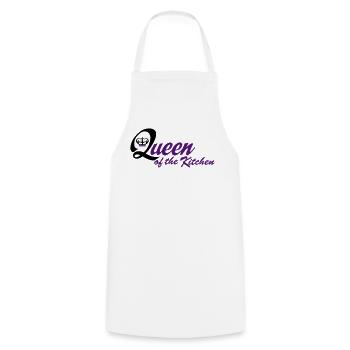 Funny cooking apron for women - Cooking Apron - white - Front - AI Model Male 185 dark (185cm)