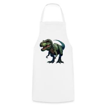 Dinosaur - Cooking Apron - white - Front - AI Model Male 185 dark (185cm)