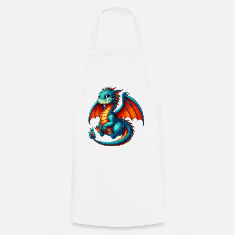 Dragon - Tablier de cuisine - blanc