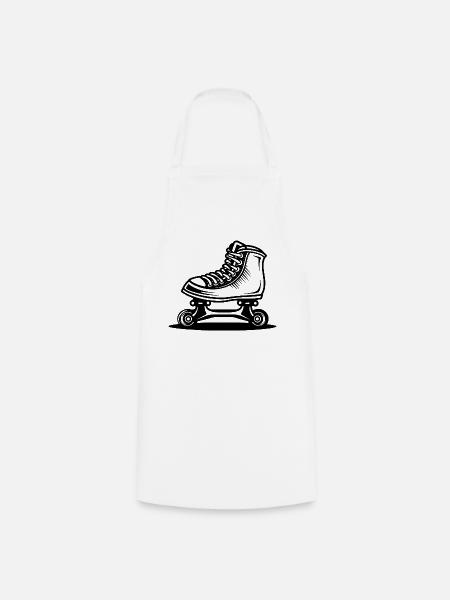 Roller Skates Zeichnung - Kochschürze - Weiß