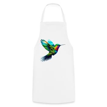 Kolibri - Kochschürze - Weiß - Vorne - AI Model Male 185 dark (185cm)