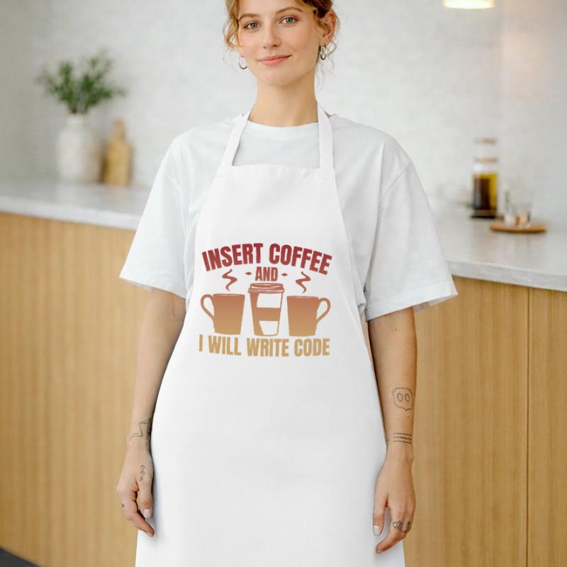 Throw in coffee and write code Cooking Apron